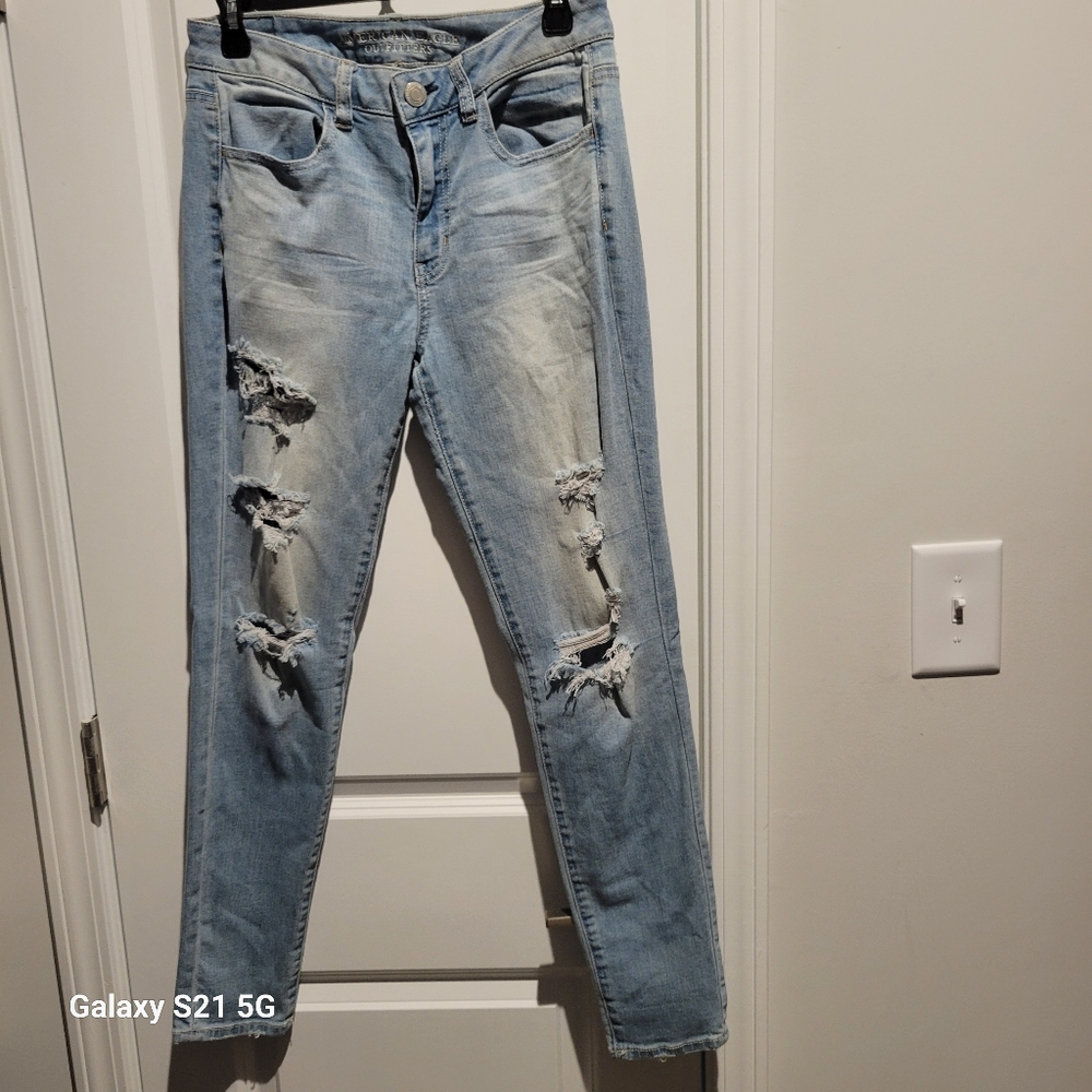 American Eagle Outfitters|High Rise Jeggings Jeans|Super Stretch|Size 8